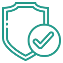 Shield icon with a checkmark symbol.